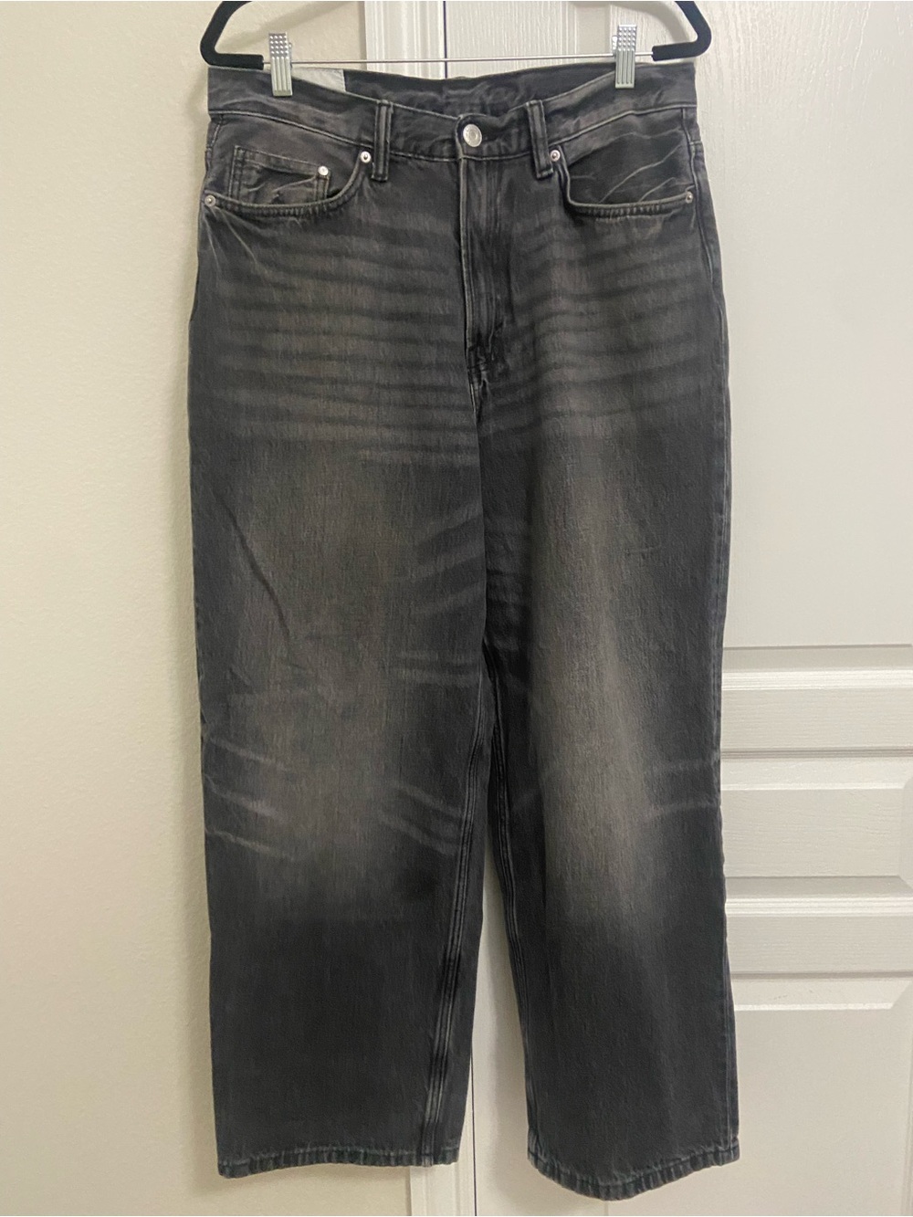 H&M Black Washed Baggy Jeans